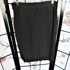Black Knit Pencil Skirt